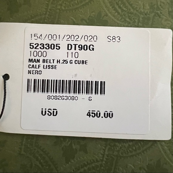 Gucci Unisex Leather Belt with G Buckle Black Leather - Picture 12 of 15